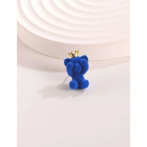 Plush Prince Bear Stud Earring - Picture 3 of 7